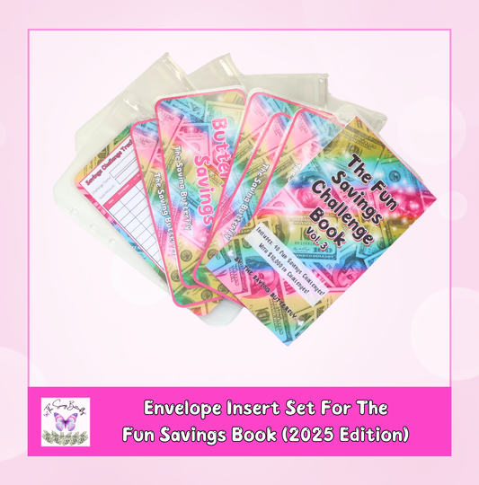 Cash Envelope Insert Set For the Fun Savings Challenge Book 2025 Volume 3